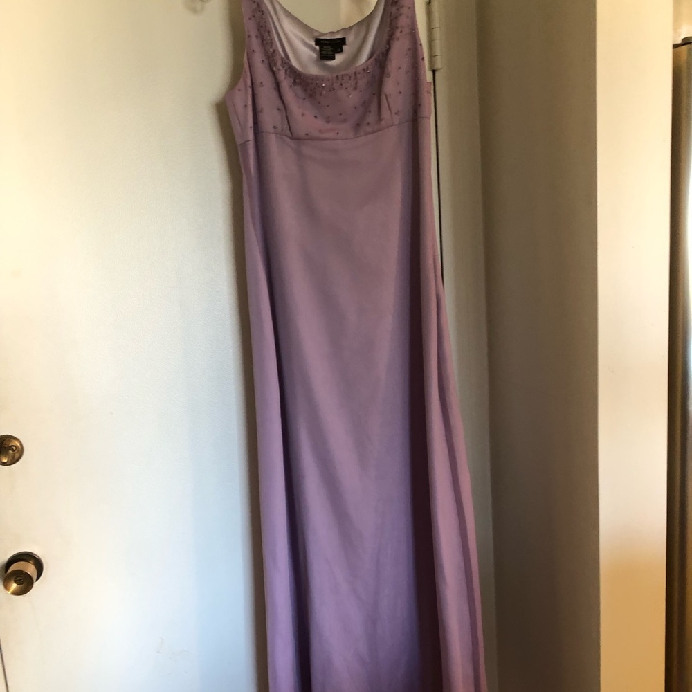 Bcbg long maybe, pink, purple dress beaded lightly on top